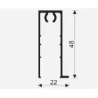 SEVROLL 04099 Gemini 4 Pax alsó takaró profil 3m 4mm fényes fehér