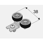 SEVROLL 10207 Maxim felső görgő 18mm aszimmetrikus - 2db