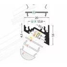 StrongLumio LED profil Corner 10 fekete alu 3000mm