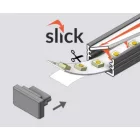 StrongLumio végzázó LED profilhoz Slim  fekete (pár)