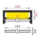 StrongLumio takaróprofil Begtin/Begton rápattintható/kihúzható tejfehér 2m