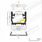StrongLumio LED profil Floor, eloxált alumínium, 2m