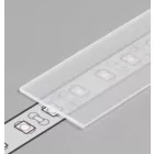 StrongLumio takaróprofil Cabi LED profilhoz pattintós/befűzős átlátszó 2m
