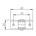 StrongCastors Kerék 25 mm, szürke, rögzített, puha futófelület