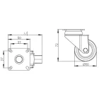 StrongCastors Kerék TPE, 50 mm, forgó