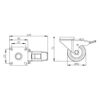 StrongCastors Kerék TPE, 50 mm, forgó fékkel