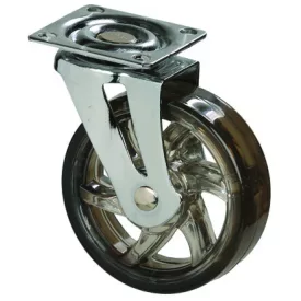   StrongCastors Kerék TOP, 75 mm,  transzparens sötét, fék nélkül