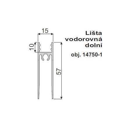 IC-alsó takaró profil EU 10mm 2m pezsgő