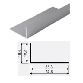 SEVROLL 02455 szögletvas 18x36mm 3m ezüst