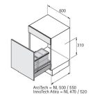 HETTICH 9208752 Bin.it Smart 600 mm, 470 520 mm