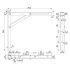 Összecsukható konzol 300mm fehér