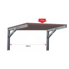 Összecsukható konzol 300 mm fekete