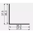 SEVROLL 02461 szögletvas 36x36mm 3m ezüst