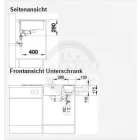 BLANCO 522104 Mosogató Axis III 6S-IF selyem fényű nemesacél InFino excenterrel