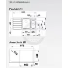 BLANCO 522105 Mosogató Axis III 6S-IF nemesacél selyem fényű InFino excenterrel