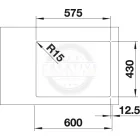 BLANCO 522973 Mosogató Andano 340/180-IF selyem fényű nemesa.InFino rúd nélkül