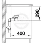 BLANCO 522979 Mosogató Andano 340/180-U selyem fényű nemesa.InFino rúd nélkül
