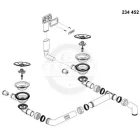 BLANCO 522979 Mosogató Andano 340/180-U selyem fényű nemesa.InFino rúd nélkül