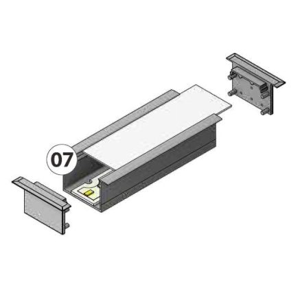 StrongLumio végzáró LED profilhoz Vario30-07 fehér (pár)