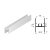 SEVROLL 04445 összekötő profil Simple/Blue H28 3m (18 mm-es rétegeltlemez) ezüst