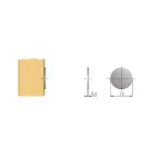 IF besüllyeszthető mágnes K-Lock 10x27mm fehér