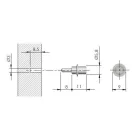 IF Flipper tövis átmérő 3 mm/hossz 11 mm cink fehér (100 db)