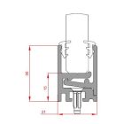 TERNO üveg rögzítő alsó 1775/A 1,5m