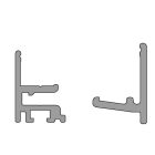 K-TERNO alsó üvegrögzítő 1776/A + 1775/A 1,5m