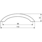 TULIP fogantyú Beta 96 matt nikkel + csavarok