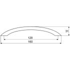 TULIP fogantyú Beta 128 matt nikkel + csavarok