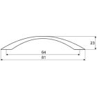 TULIP fogantyú Anita 64 fekete matt + csavarok