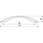 TULIP fogantyú Anita 96 nikkel fényes sötét + csavarok
