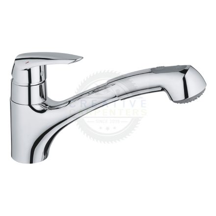 GROHE Csaptelep konyhába Eurodisc kihúzható zuhany króm 32257001