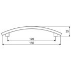 TULIP fogantyú Kewina 128 króm matt + csavarok