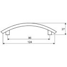 TULIP fogantyú Kewina 96 nikkel matt + csavarok