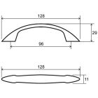 TULIP fogantyú Iluna 96 szatén nikkel + csavarok