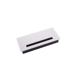   STRONG kábelkivezető csillapítással  ALU 200x90x28, fehér matt