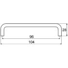 TULIP fogantyú Ida 96 matt nikkel + csavarok