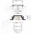 StrongLumio LED profil Groove 10 fehér alu 4050mm