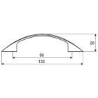 TULIP fogantyú Ruona/96  króm matt+ csavarok