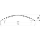 TULIP fogantyú Ruona/128 króm matt+ csavarok