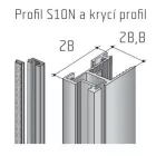 S-profil S10N ezüst elox 2,7m
