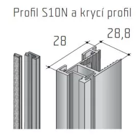 S-profil S10N ezüst elox 2,7m