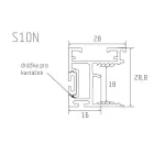 S-profil S10N ezüst elox 2,7m