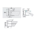 S-profil S10N ezüst elox 2,7m