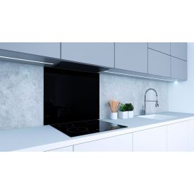 Hátfal tűzhelyhez 600x500 fekete