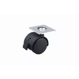 StrongCastors Kerék 40 mm lemez fék fekete
