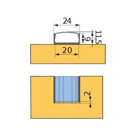 STRONG takaró profil LED-hez profil Fanto 2m átlátszó