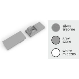 StrongLumio végzáró LED profilhoz HI8 ezüst (pár)