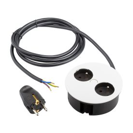   BACHMANN 931.252 Twist, 2 x elektronikus dugaszoló aljzat fehér matt